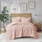 Edge Collections - 26" x 20" - Pink - Arya Twin Blush Embroidered Comforter Set - 1 Set